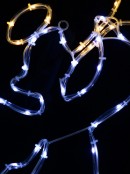 Cool & Warm White LED Angel & Trumpet Noodle Rope Light Silhouette - 50cm