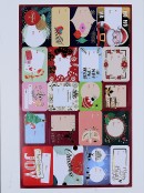 Various Print, Foil & Glitter Festive Christmas Present Gift Labels - 120 Pack