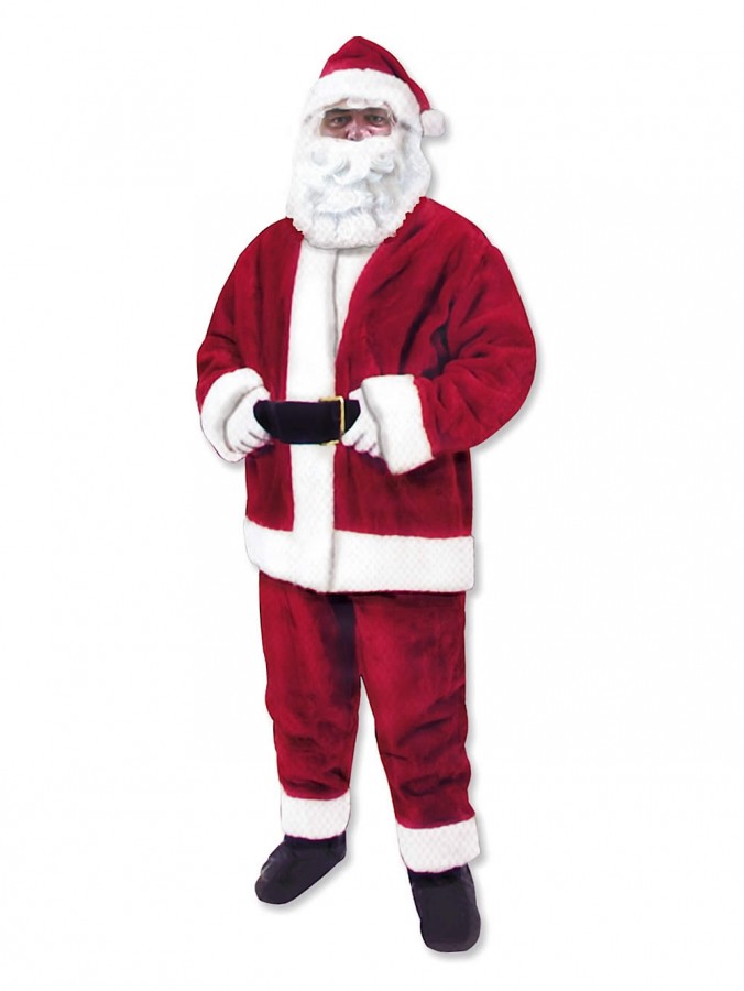 Deluxe 13 Piece Full Santa Suit Kit - One Size Fits Most