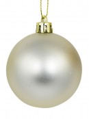 Champagne Glittered, Matte & Metallic Christmas Baubles - 12 x 60mm