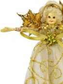 Christmas Fairy With Gold Wings Christmas Tree Hanging Decoration - 15cm