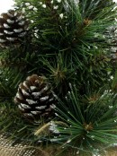 Morning Frost With Pine Cones Table Top Christmas Tree With 37 Tips - 30cm