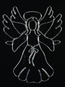 1.1m Angel Of Bethlehem With Blue, Warm & Cool White LED Rope Light Display
