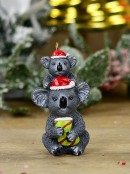 80mm Koala Mum With Joey & Stocking Resin Christmas Tree Ornament