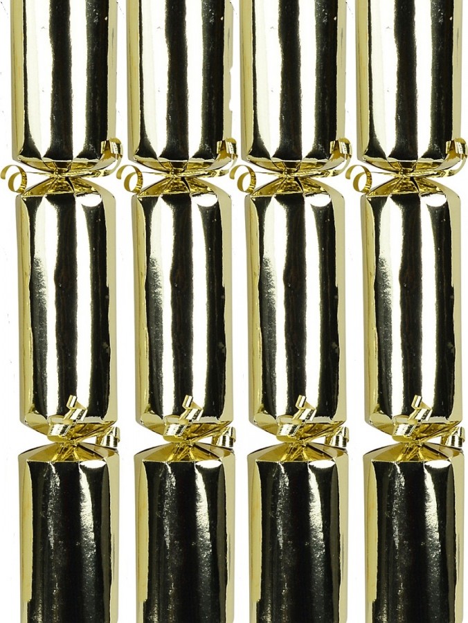 50x Plain Gold Foil Christmas Bon Bons (Crackers) | 30cm