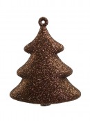 Chocolate, Copper & Gold 3D Tree Hanging Decorations - 4 x 70mm