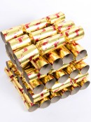 Matte Gold With Maroon Reindeer Bulls Christmas Bon Bons - 50 x 31cm