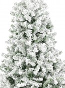 Dawn Snow Heavily White Flocked Green Christmas Tree With 1144 Tips - 2.3m