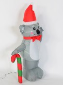 Cuddles The Koala & Candy Cane Illuminated Christmas Inflatable Display - 1.3m
