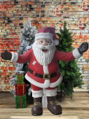 1.8m Greeting Jolly Santa Claus Life Size Resin Ornament