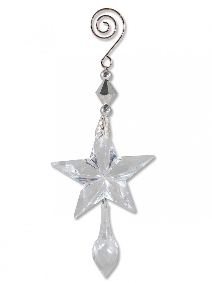 Crystal Look Star Shape Icicle - 4 x 20cm