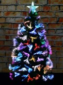 90cm Vivid Multi Colour Dynamic LED Fibre Optic Christmas Tree With 85 Tips