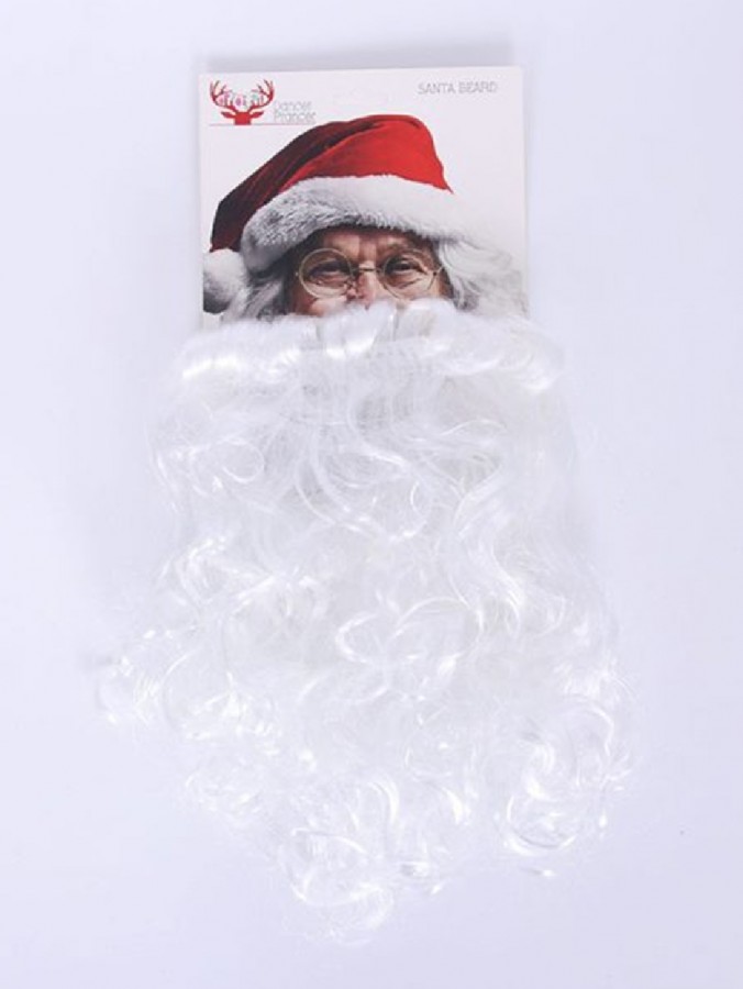 White Santa Costume Beard - One Size Fits Most