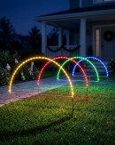4x LED Christmas Arch Path Lights - Multi Colour Garden Stakes | 83cm