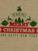 Jute We Wish You A Merry Christmas & Happy New Year Gift Santa Sack - 55cm