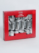 Shiny Silver Christmas Tree Mini Christmas Cracker Bon Bons - 6 x 20cm