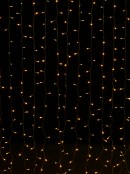 400 Warm White Concave Bulb LED Christmas Curtain Light String - 2.5m