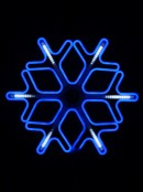 Blue & Cool White Snowflake Strip & Neon Flex Rope Light Silhouette - 60cm