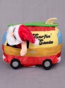 Animated Surf Loving Santa & Van With Longboard - 24cm
