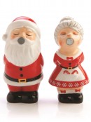 Kissing Santa & Mrs Claus Christmas Salt & Pepper Shakers - Set of 2