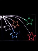 Shooting Stars On Wire Frame LED Rope Light Silhouette - 2.2m