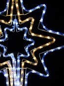 Warm & Cool White Star Of Bethlehem LED Rope Light Silhouette - 1.14m