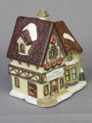 Large Christmas Village Scene With Church, Shops & Figurines - 17 Piece