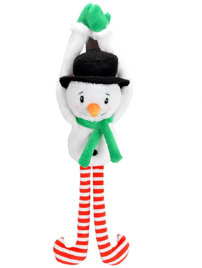 Cute & Cuddly Hanging Winter Snowman Christmas Plush Toy - 19cm
