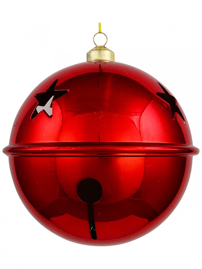 Dynamic Apple Red Signature Acoustic Jingle Bell Bauble | 15cm