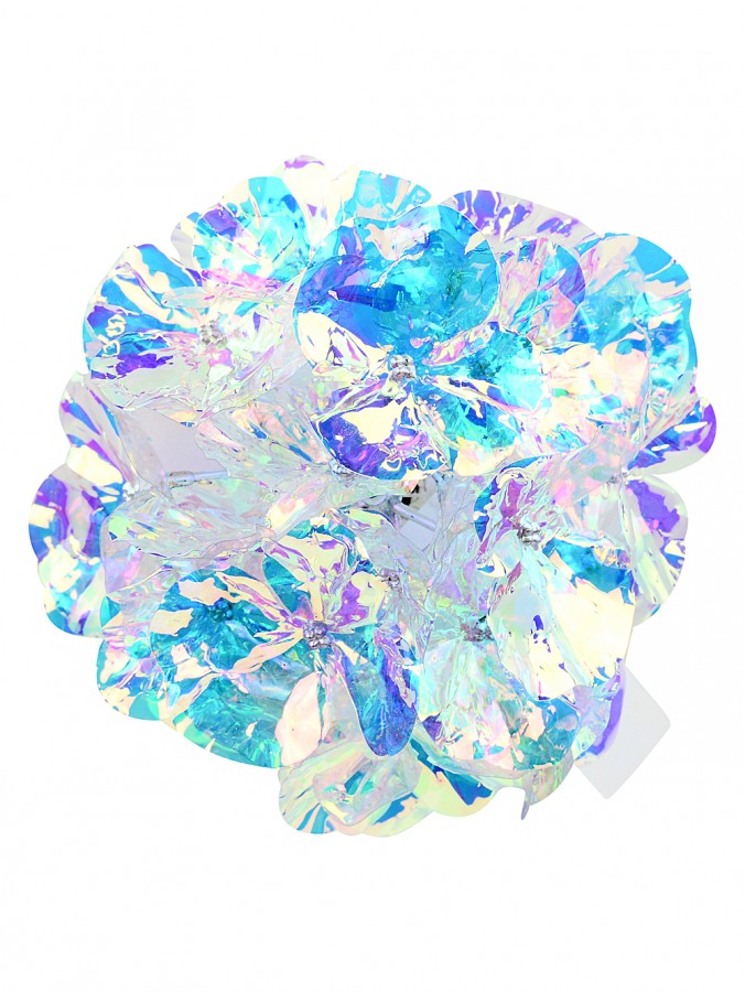 15cm Iridescent Hydrangea Floret Cluster Christmas Tree Clip Pick