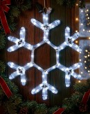 40cm Snowflake Star Cool White LED Outdoor Christmas Rope Light Display