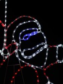 Santa & Reindeer Merry Christmas Archway LED Rope Light Silhouette - 3.2m