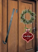 Assorted 36cm Red & Green Reusable Metal Christmas Wreath Hook