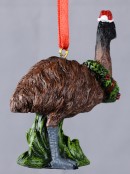 80mm Emu With Wreath Resin Christmas Tree Ornament