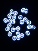 1000 Cool White Concave Bulb LED Christmas Fairy String Lights - 50m