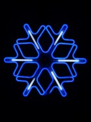 Blue & Cool White Snowflake Strip & Neon Flex Rope Light Silhouette - 60cm