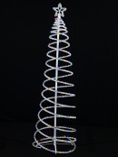1.8m Multi Colour LED Rope Light 3D Spiral Outdoor Christmas Tree