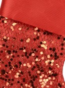 Mini Red Sequin Christmas Stocking Decorations - 6 x 15cm