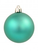 Turquoise & Silver Matte & Shiny Baubles - 12 x 60mm