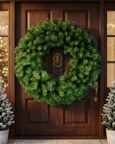 90cm Grand Statement Balsam Fir Christmas Wreath | High Density 354 Tips