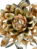 Matte Gilded Gold Dahlia Blossom Christmas Spray Stem | 57cm