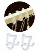 200 Reusable Outdoor Gutter Hooks Christmas Lights Accessory