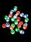 500 Multi Christmas Colours LED Concave Bulb Fairy String Lights - 25m