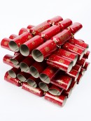 Dark Red With Gold Snowflakes Christmas Cracker Bon Bons - 100 x 28cm