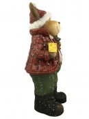 Nordic Resin Reindeer Decor Holding Tree & Gift - 62cm