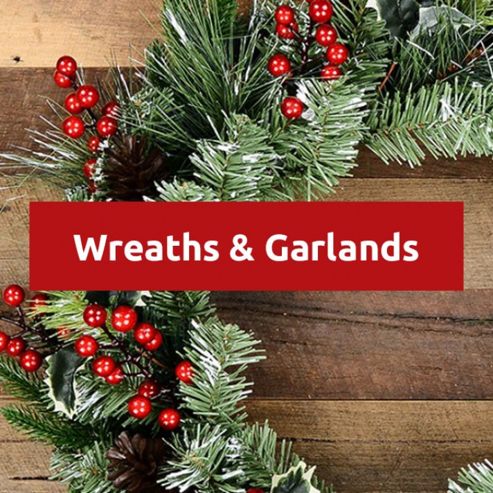 Add that magic touch with wreaths, garlands and tinsel