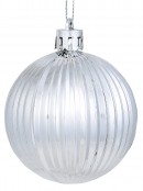 32x 60mm & 15cm Silver Matte, Shiny, Pearl & Glitter Christmas Baubles