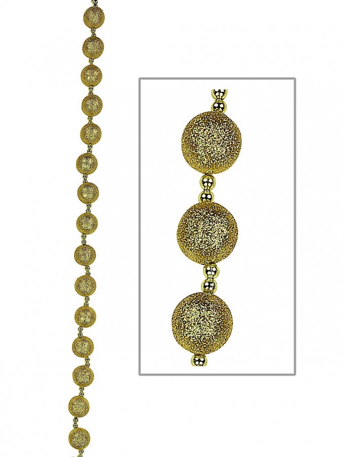 Gold Ball Beaded Chain - 2m