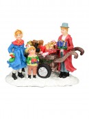 Snow Covered Trees With Christmas Theme Characters - 6 Piece Set