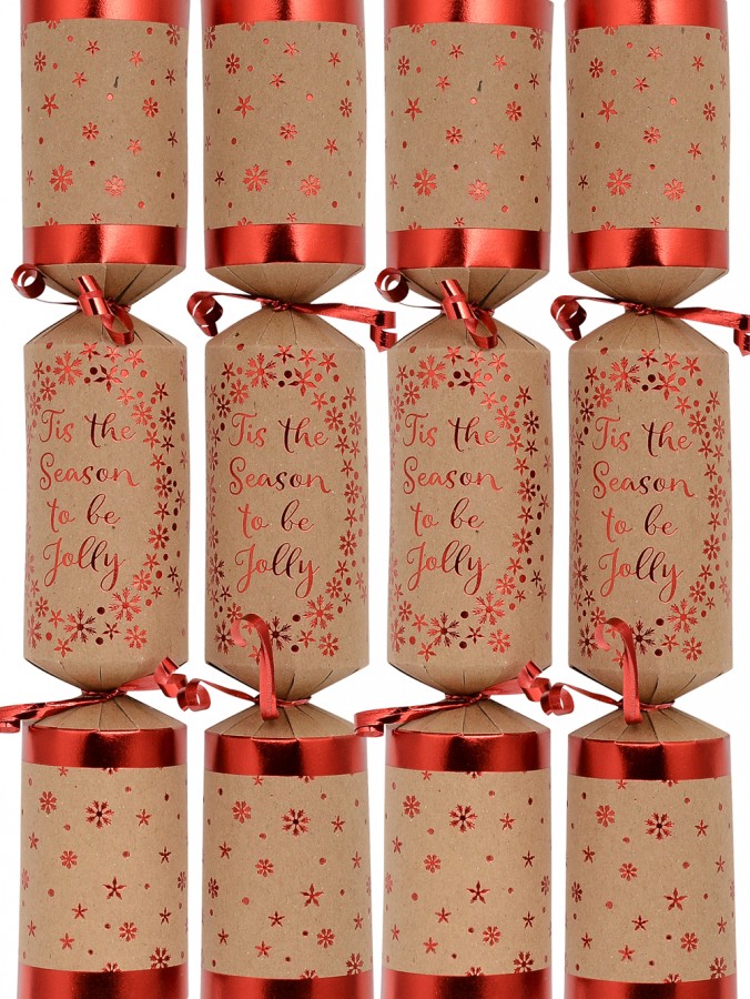 Tis The Season To Be Jolly Kraft Design Christmas Cracker Bon Bons - 50 x 30cm